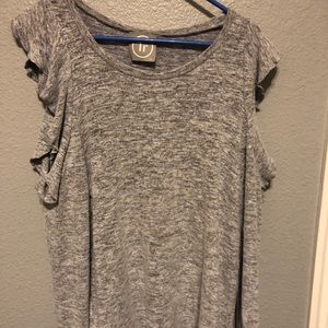 New Grey Cut out sweater